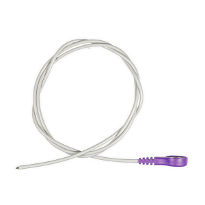 Przewód dołączeniowy EKG, zatrzask, bez zakończenia, dł. 70 cm, fioletowy, 1 szt.