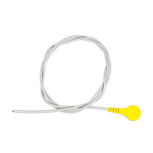 Przewód dołączeniowy EKG, zatrzask, bez zakończenia, dł. 70 cm, żółty, 1 szt.