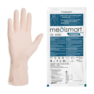 Rękawiczki chirurgiczne bezpudrowe Medismart Premium+ 8.5, R, 1 opk. - 1 para 