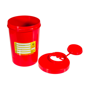 Pojemnik na odpady medyczne, 1-1.5 l, czerwony, 1 szt.