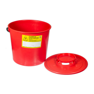 Pojemnik na odpady medyczne, 10 l, czerwony, 1 szt.