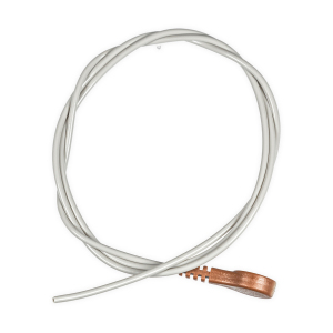 Przewód dołączeniowy EKG, zatrzask, bez zakończenia, dł. 70 cm, brązowy, 1 szt.