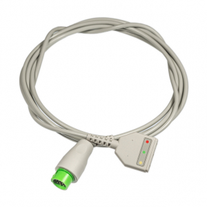 Kabel EKG do monitorowania rozłączny do Emtel FX3000, 3-odprowadzeniowy, wtyk okrągły 12-pin, dł. 270 cm, op. 1 szt.