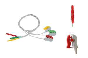 Przewód dołączeniowy EKG, 3-odprowadzeniowy, klamra, system DIN, dł. 60 cm, op. 3 szt.