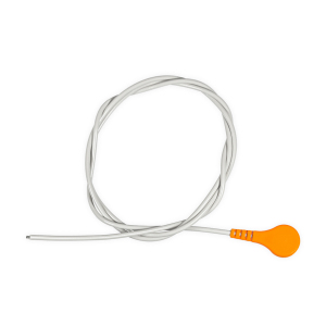 Przewód dołączeniowy EKG, zatrzask, bez zakończenia, dł. 70 cm, pomarańczowy, 1 szt.