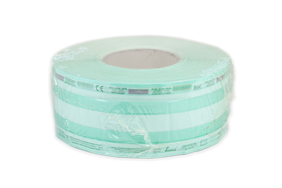 Rękaw papierowo-foliowy do sterylizacji, z zakładką, 7.5 cm x 2.5 cm x 100 m, 1 szt. Rękaw papierowo-foliowy do sterylizacji, z zakładką, 7.5 cm x 2.5 cm x 100 m, 1 szt.